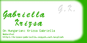 gabriella krizsa business card